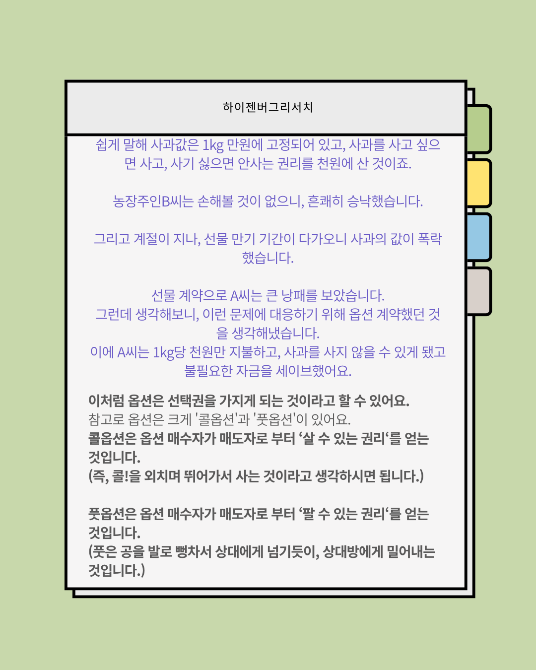선물과 옵션(feat.풋옵션,콜옵션