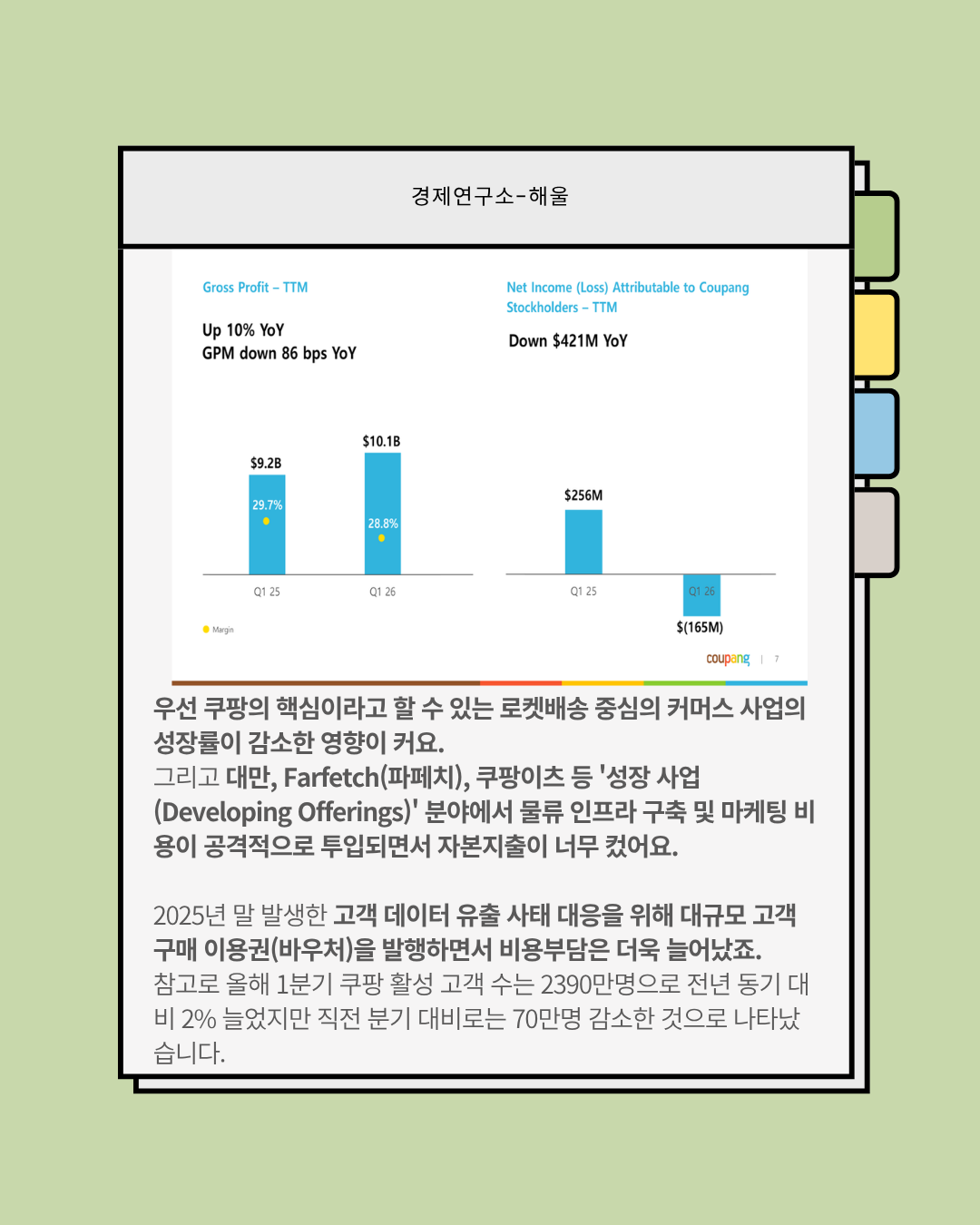 적자전환으로 돌아선 쿠팡