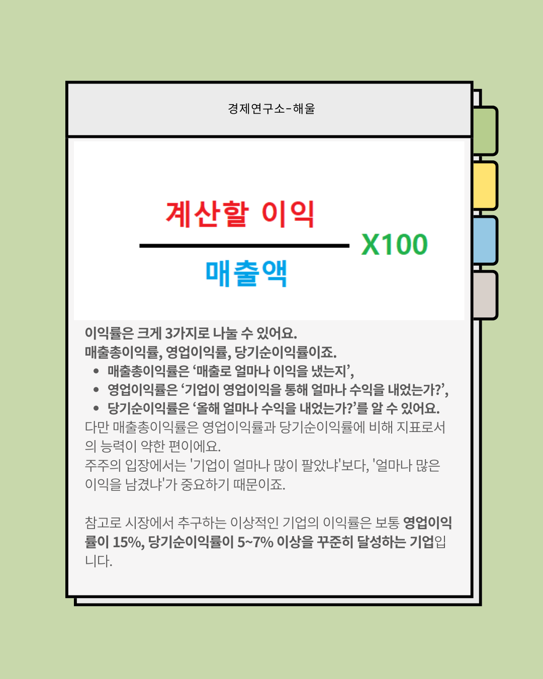 재무제표 보는법6(이익률, 회전률)